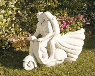 Садовая фигурка Vespa portafiori Italgarden Италия, материал композитный мрамор