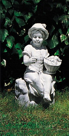 Садовая фигурка Pastorella seduta Italgarden Италия, материал композитный мрамор