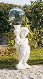 Садовая фигурка Portalampade medio con globi dx Italgarden Италия, материал композитный мрамор